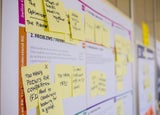 white board with notes and objectives