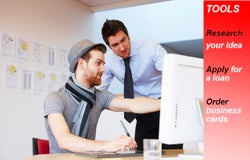 image of a web designer discussing designs