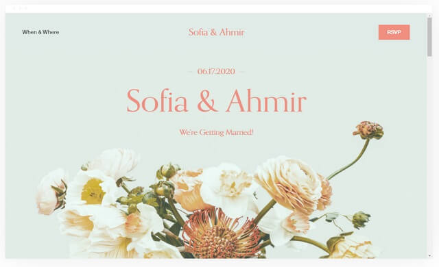 squarespace wedding website builder
