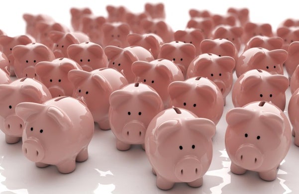 Lots of pink piggy banks