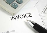 Close up of an invoice on a desk