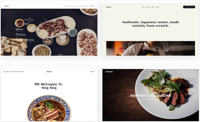 Squarespace restaurant templates.n