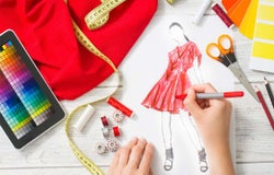 Fashion designer running a clothing line