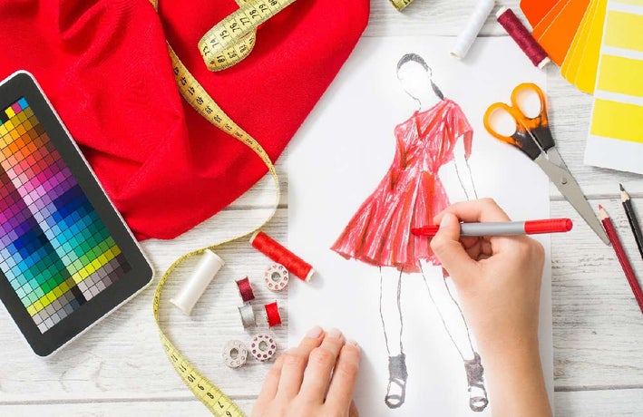 Fashion designer running a clothing line