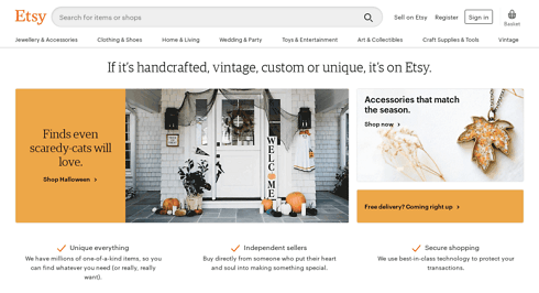 Etsy screenshot 