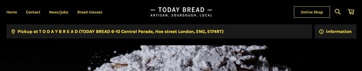 Today Bread navigation bar