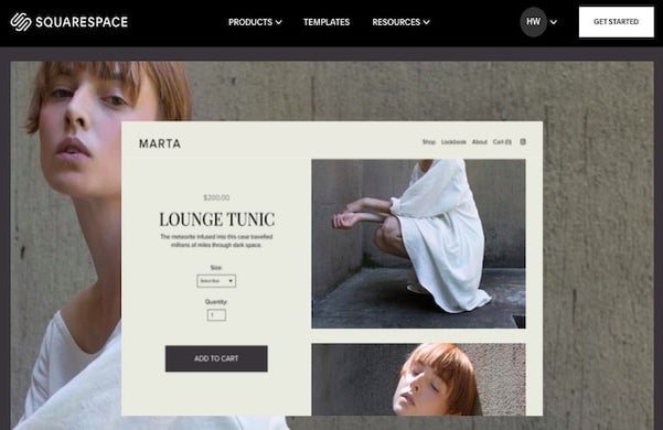 A Squarespace template