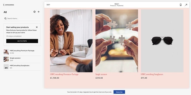 Squarespace store creator 3