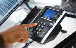 Close up of VoIP phone