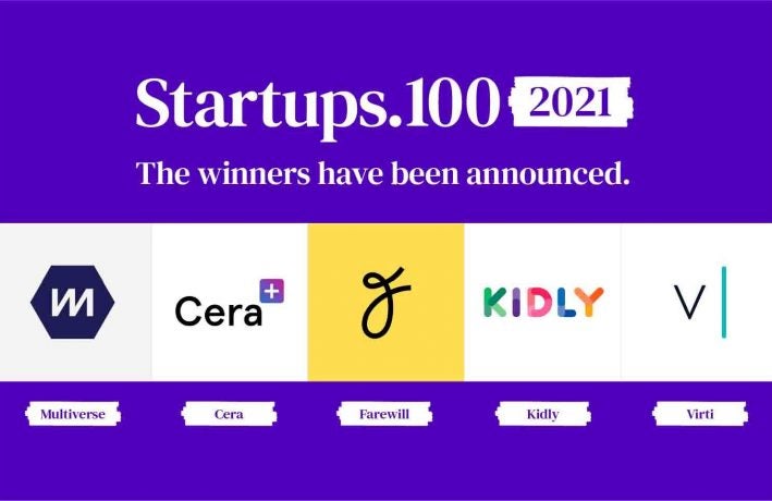Startups 100 winners full list