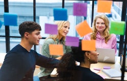A team work in a meeting room