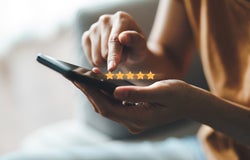 five star rating customer review testimonial