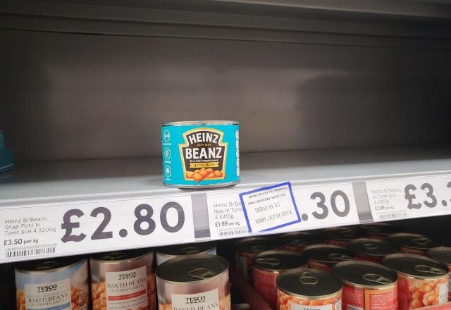 tesco heinz beans