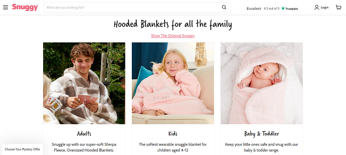 Snuggy website