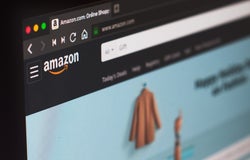 San Pellegrino terme, Italy - November 2, 2019: Internet browser with amazon store page