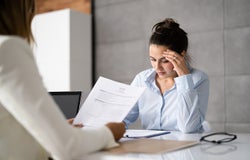 Dissatisfied Worker Job Interview First Impression Mistake. Unsuccessful Candidate