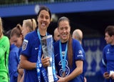 Fran Kirby and Sam Kerr celebrating their win