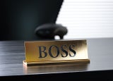 Nameplate with Boss text