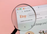 Ostersund, Sweden - June 14, 2021: Etsy homepage. Etsy, Inc. is