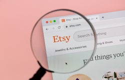 Ostersund, Sweden - June 14, 2021: Etsy homepage. Etsy, Inc. is