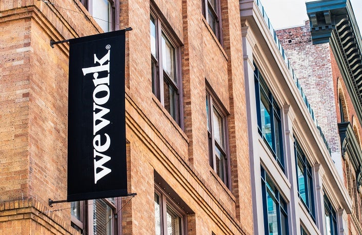 August 21, 2019 San Francisco / CA / USA - WeWork office buildin