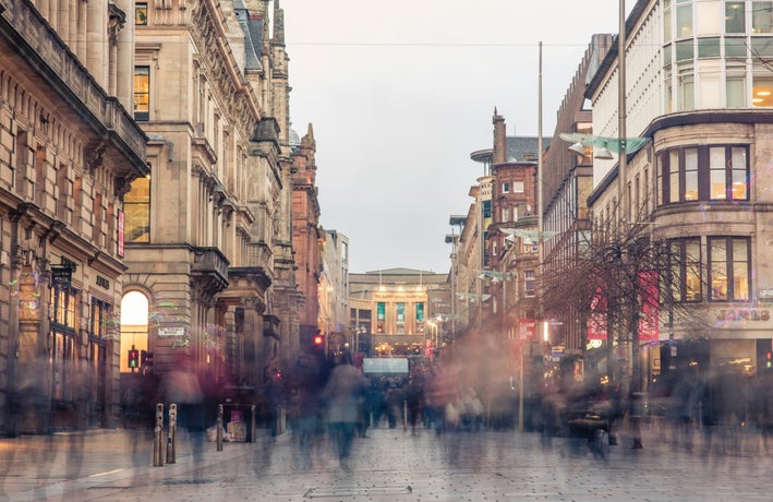Pedestrianised high street