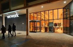 WeWork Inc. is a provider of coworking spaces, including physical and virtual shared spaces Barcelona Spain February 3 2023
