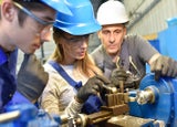 Young people in metallurgy training