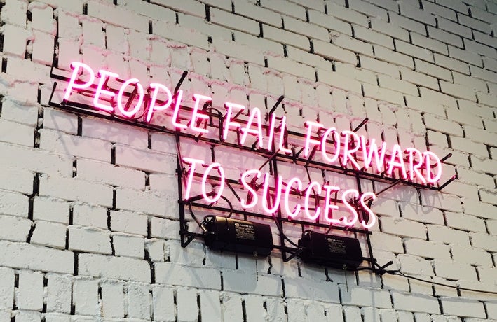 Neon sign reading 