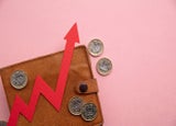 Rising cost of living. inflation financial crisis background.