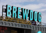 LONDON, UNITED KINGDOM - OCTOBER 13th 2018: A brewdog craft beer sign. BrewDog is a Scottish brewery and pub chain.