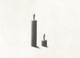 Illustration of business inequality status concept