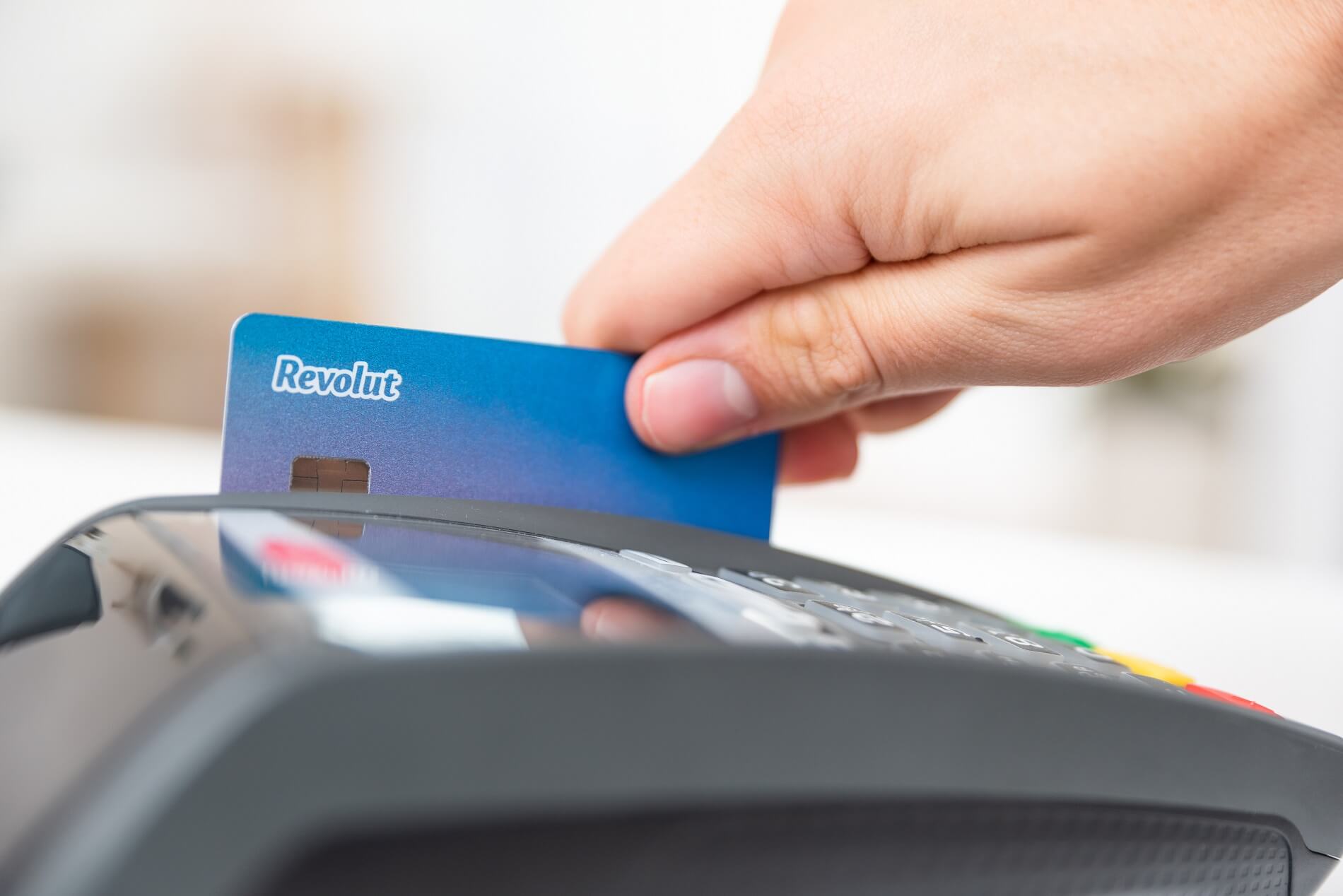 Revolut debit card swiping a card reader