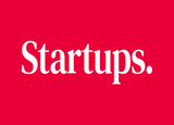 White Startups logo on red background