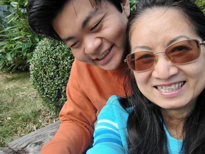 Georgina Tang and her son, Alessio