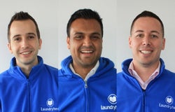 Laundryheap founders Deyan Dimitrov, Sebastian van Os and Mayur Bommai
